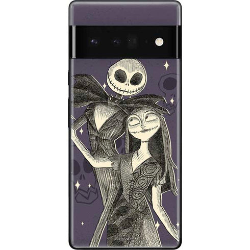 Disney The Nightmare Before Christmas Jack and Sally Art Google Pixel 6 Pro Skin